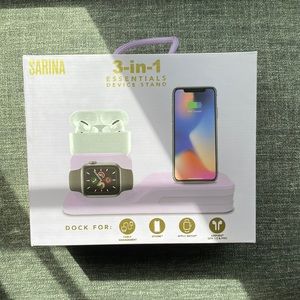 Sarina 3-in-1 essentials device stand in lilac purple for apple products